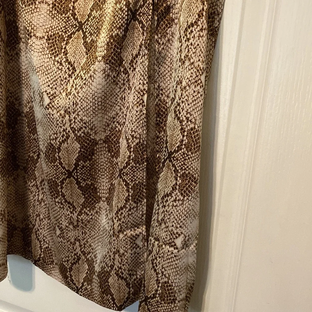 NWT- BROWN SNAKESKIN SKIRT - Picture 5 of 7